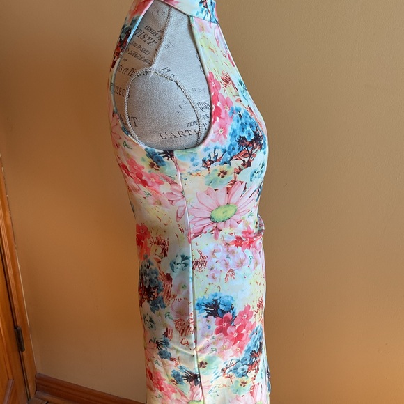 Parisian Collection Floral Halter Neck Dress Size M - Picture 5 of 8